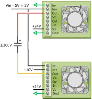 Figure 9. Bridge configuration achieving ±200V 