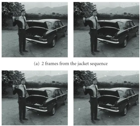 Figure 6: The “dance” sequence is the ﬁrst of the ground truthsequences. The movement of the dancer in the foreground is patho-logical