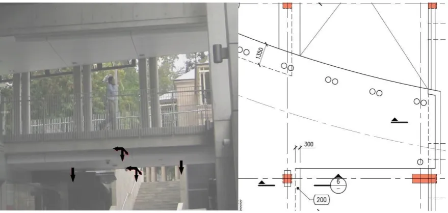 Fig. 6  First two mode shapes of the foot bridge  