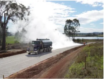 Figure 2: Slaking of Quicklime in the Field (AustStab, 2014) 