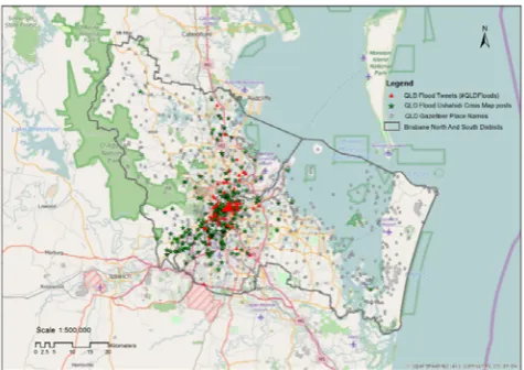 Figure 1. Study area and 2011 QLD Flood CSD 