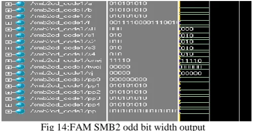 Fig 14:FAM SMB2 odd bit width output 