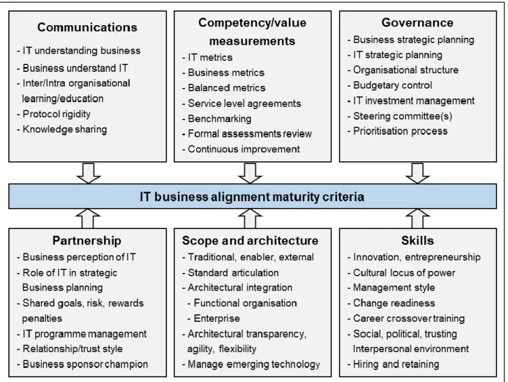 Figure 2.8: Strategy maturity criteria of the Strategic Alignment Maturity Model 