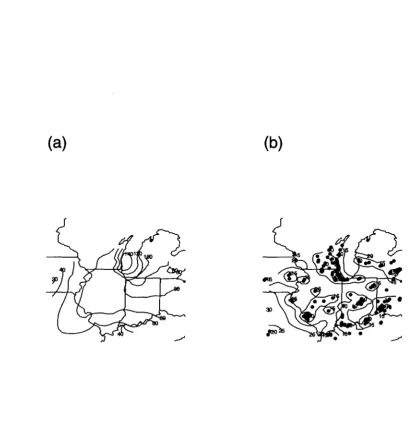 Figure 5: Fitted surface and standard errors of Midwest ozone network using an isotropiccovariance function.