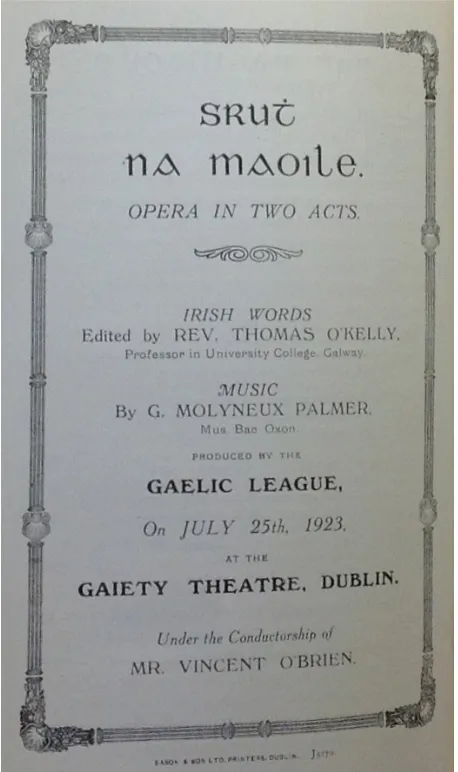 Figure 1.1: Sruth na Maoile 1923 Programme – Title Page 