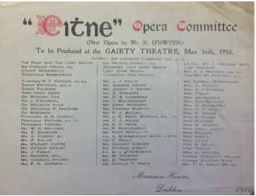 Figure 2.5: Eithne Opera Committee List59 