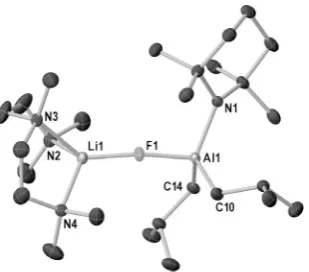 Figure 3. Molecular structure of 8. All hydrogen atoms are omitted forclarity and thermal ellipsoids drawn at 30% probability.