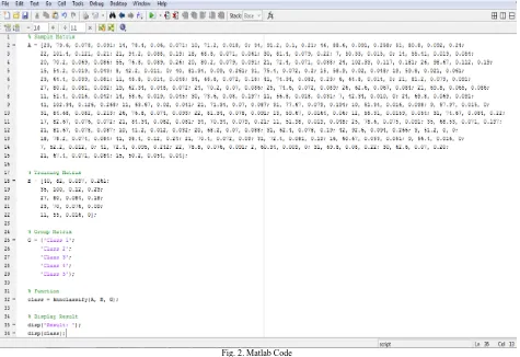 Fig. 2. Matlab Code  