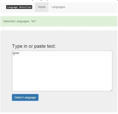 Fig 1.5 Result of Marathi language after detection 