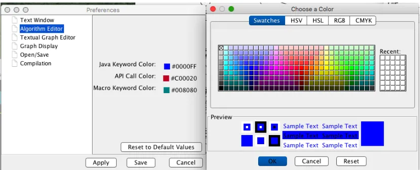 Figure 13: The four most important preference panels.