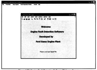 Figure 4.20: Engine Fault Detection Software Welcome Screen