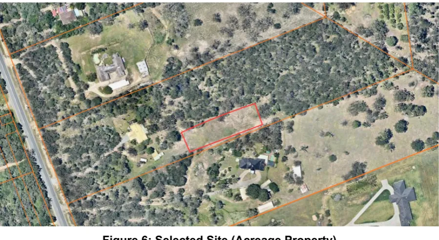Figure 6: Selected Site (Acreage Property) 