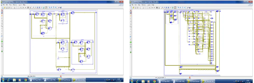 Fig. 5(d) -Technology Schematic of 16 bit Vedic Multiplier using RCA 