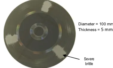 Fig. 5 Brittle fracture in threefold pattern on silicon