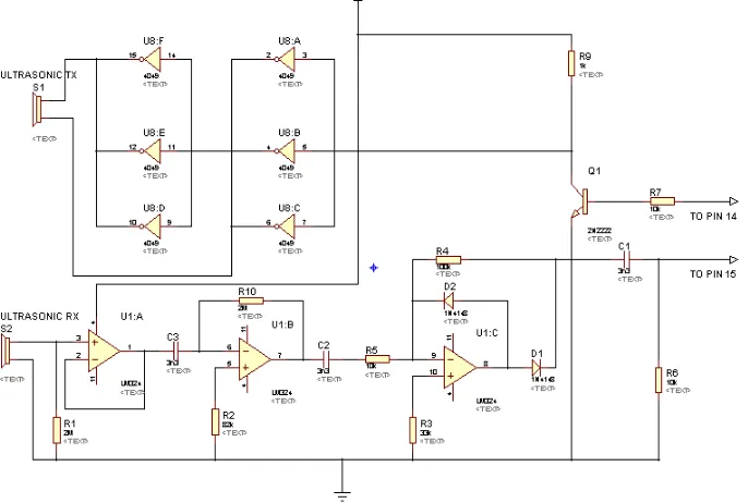 Fig. 5.  Distance Measurement Using Ultrasonic Sensor Circuit 