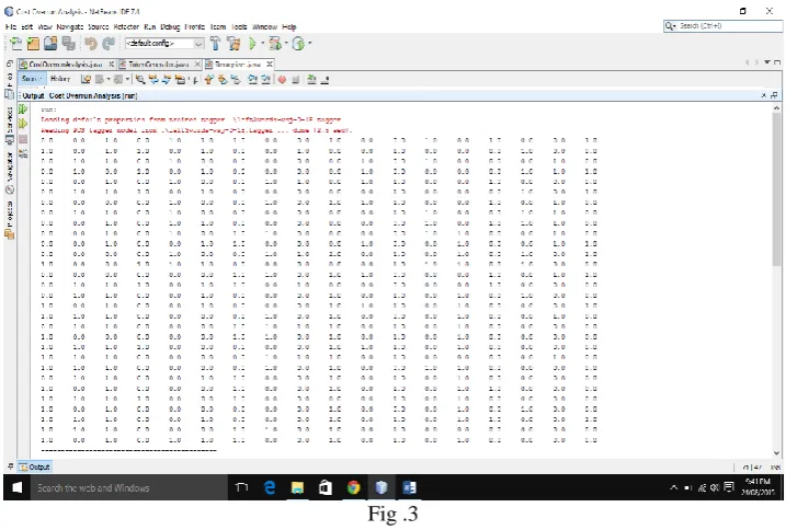 Fig .3  Figure 3 shows the generation of a feature matrix. This matrix is generated by marking all the words that are presented 
