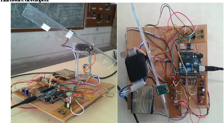 Fig. 8 Side view and Top view respectively of the robot arm 
