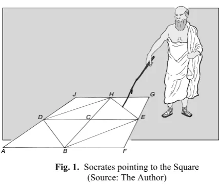 Fig. 1.  Socrates pointing to the Square 