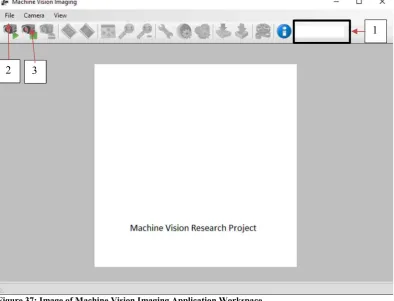Figure 37: Image of Machine Vision Imaging Application Workspace 
