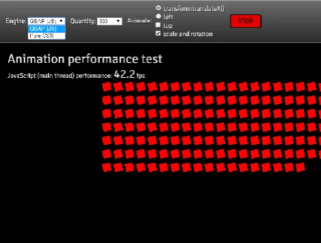 Fig. 3. Animation using CSS and GSAP (JavaScript) to monitor system performance [6] 
