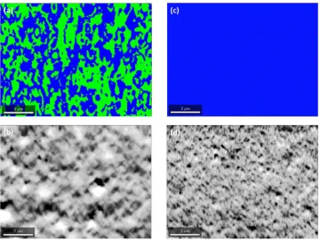 Figure 5. EBSD Inverse Pole Figure (IPF) maps of GaP thin films. (a) Grown on a different (001) Si substrate with similar growth conditions as the sample shown in Fig. 4.(b) corresponding BSE image derived from the EBSD patterns (c) IPF-map of GaP grown on