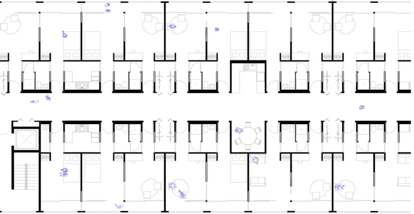 Fig 54. Transitional housing from above