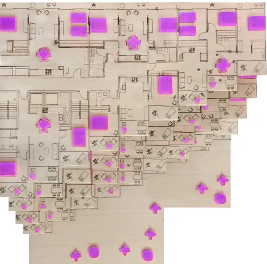 Fig 55. Transitional housing from above Fig 56. View of transitional housing and Alley Courtyard