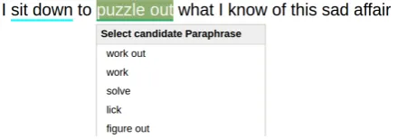 Figure 1: Paraphrase targets (a) and paraphrasecandidates (b).