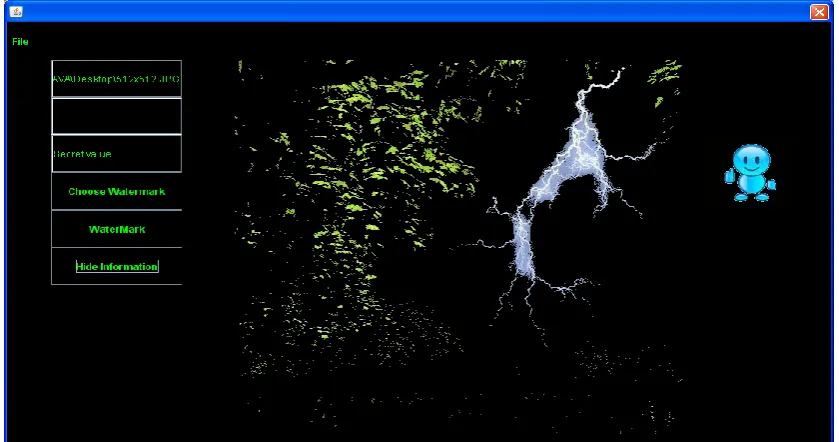 Fig. 3 :Data hiding into the selected image   