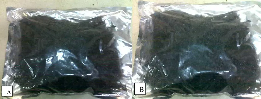 Fig. 1.4. Shredded and whole freeze dried and vacuum packed Lollyfish, from clockwise 