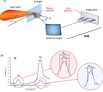 Fig. 1. Schematic of experimental setup and typical X-ray spectra in the range of 0.485 – 0.535 nm