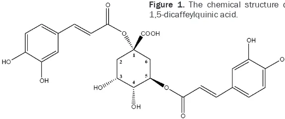 Figure 1. The chemical structure of 1,5-dicaffeylquinic acid.