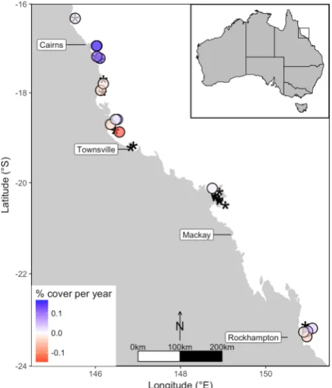 Figure 6. The spatial distribution of changes in detected in at least 3 survey years)