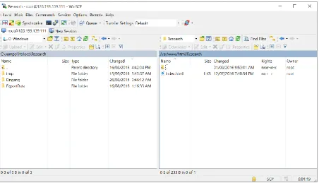 Figure 3.3: WinSCP Interface 