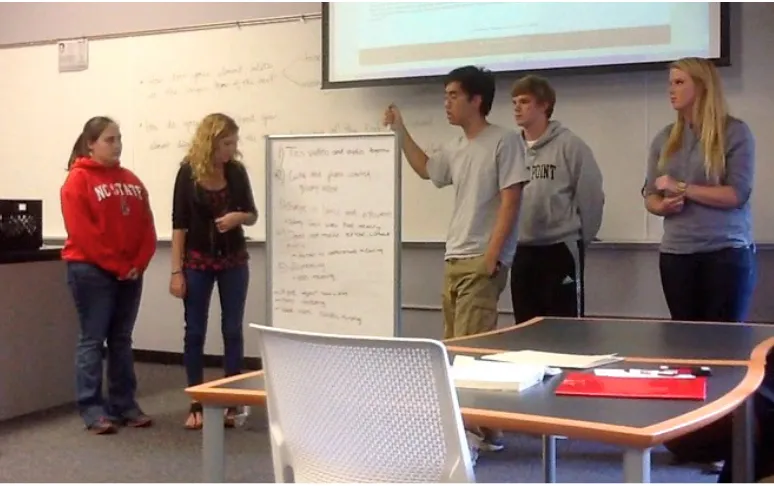 Figure 3.4: Student mobile whiteboard presentation 