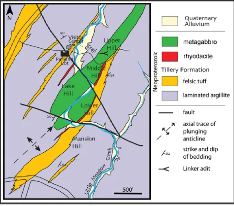 Figure 4: RGM geologic map produced by El-Samani (1978) and adapted by Hibbard et. al (2013)