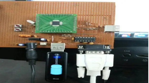 Fig. 3.VNC1L serial interface to PC via RS232 and Hyper Terminal  