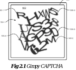 Fig 2.1 Gimpy CAPTCHA 