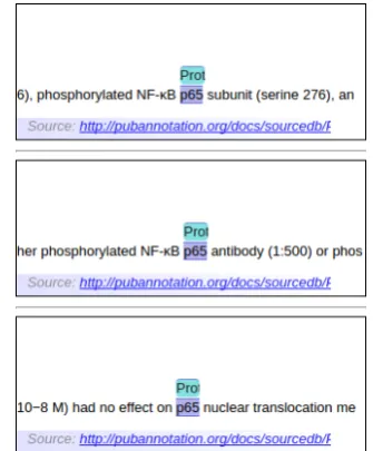 Figure 3: Annotation example using TAO
