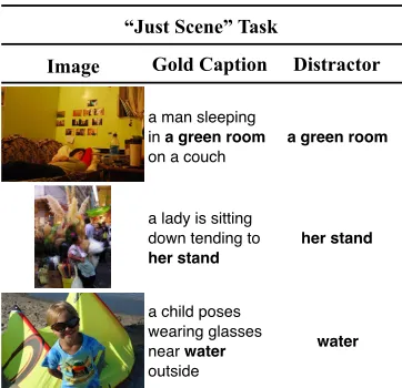 Figure 5: The “just scene” task
