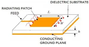 Figure 4.1 is referred. Rectangular and square patches are the first and probably the most utilized patch conductor geometries