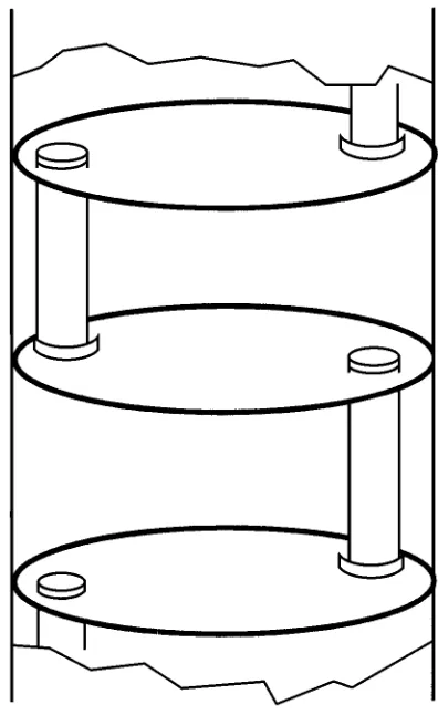 Figure 6Vapour}liquid equilibrium: ethanol}water, 760 mmHg.Continuous line, bubble point line; dashed line, dew point line.