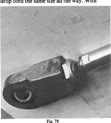 Figure  78 shows a broken  shaft  at the end  of  a  rod  end.  It  broke  for  two reasons: partly  because the threads are the weakest place and partly  because the rod end  was  not  tapered  enough  to  give