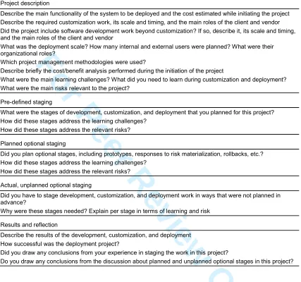 Table 3. Interview protocol (validation phase) 