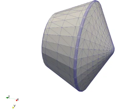 Fig. 1.Stardust SRC geometry used for the aerodynamic evaluations be-fore recession.