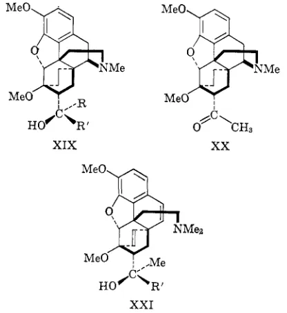 Table 11. alcohols XIX prepared by these methods are listed in Meom 