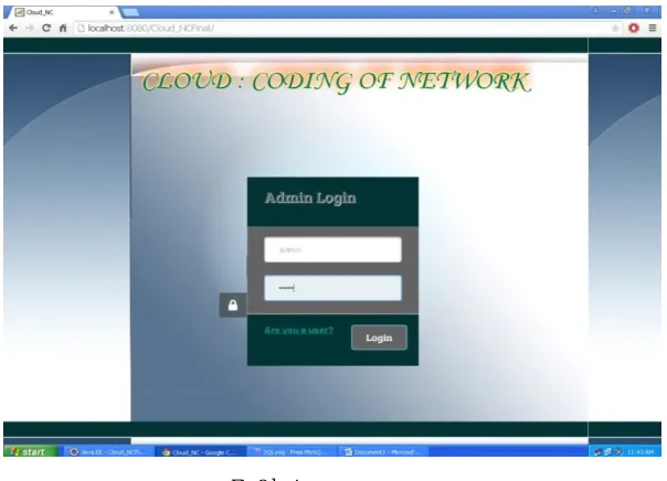 Fig 3 Admin Home Page   