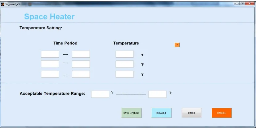 Figure 2.3. Air Conditioner parameters setup interface 
