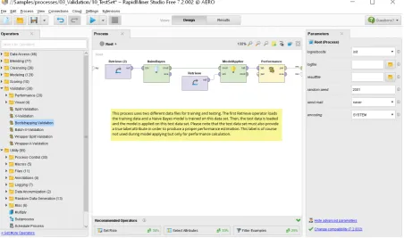 Figure 1: Graphical user interface of RapidMiner Studio