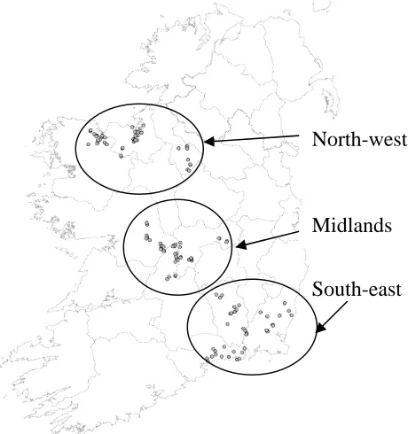Figure 1. Locations of study sites.